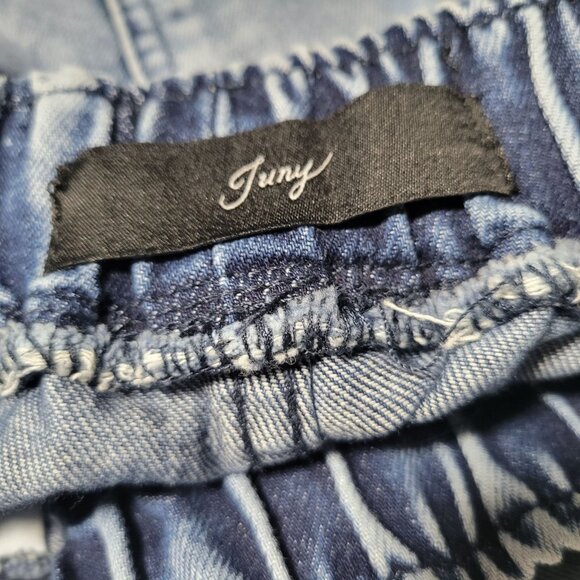 Juny Jogger Jeans Womens Size Small Mid Rise Light Wash Denim Pull On Pants - Picture 4 of 5